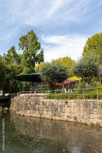 Bandstand at the park, Caldas de São Jorge, Santa Maria da Feira, Portugal
