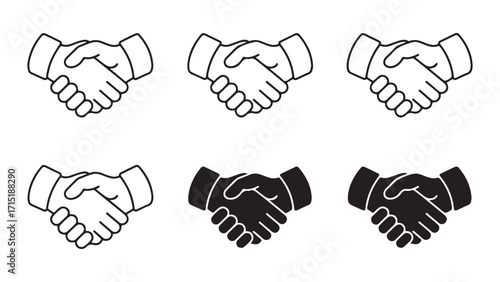 Professional handshake agreement business partnership illustration