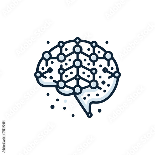 Abstract representation of a neural network brain design