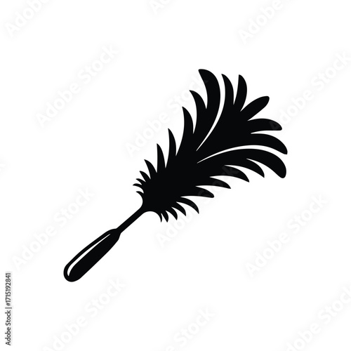 Feather Duster Logo Design for Cleaning Services, Housekeeping, Maid, Dust Removal and Hygiene Branding