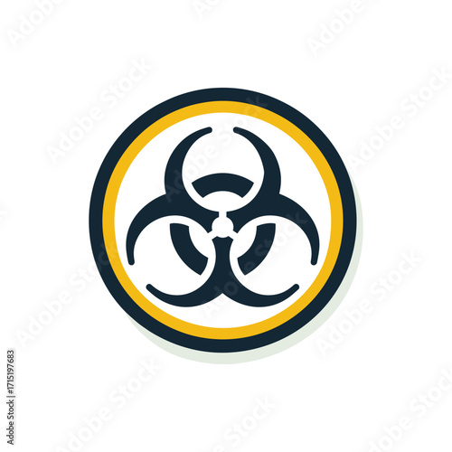 Biohazard symbol indicating safety precautions in health