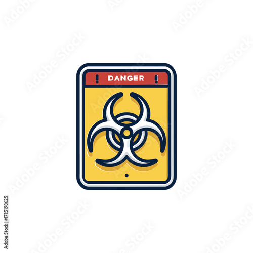 Biohazard warning sign indicating danger in environment