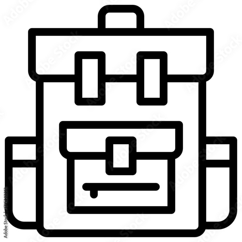 Backpack Outline Icon