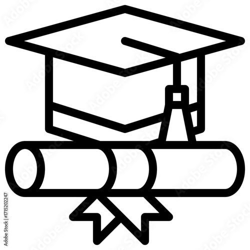 Graduation Outline Icon