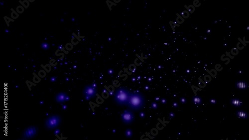 Particles, 4K, Gradation, Special Effects, Animation, Background, Materials, Nature, Motion, Simple, Effects, Fantastical, Video Footage, Space, Dots, Light, Dark, Blue, Sci-Fi