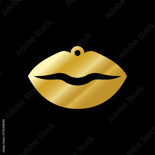 Vector design with lips shape for pendant, earring or keychain. Jewelry cutting template. Laser cut with leather, wood or metal. Bijouterie stencil. Valentine's Day jewellery