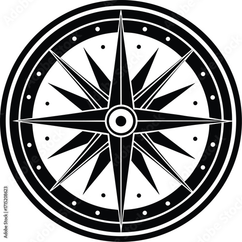 compass flat vector on white background_processed.eps