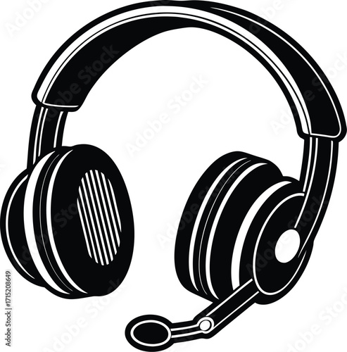 headset with microphone flat vector on white backg_processed.eps