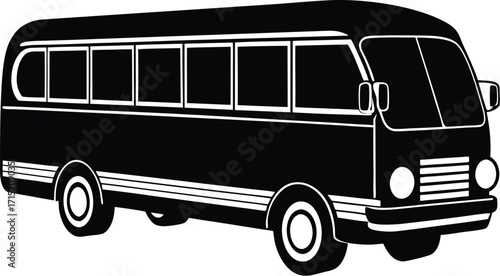 bus flat vector on white background_processed.eps