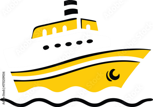 cruise ship flat vector on white background (1)_processed.eps