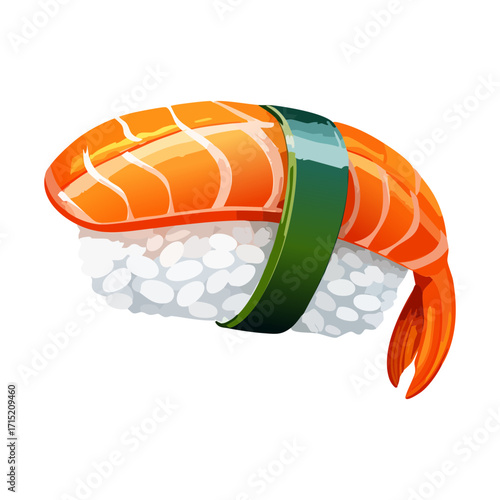 Japanese sushi illustration isolated object