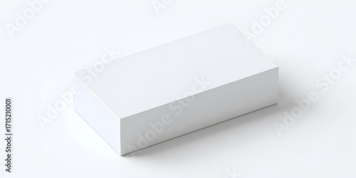 Clean white rectangular product box mockup with a smooth matte surface for branding.