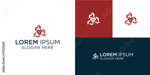 Dynamic abstract logo design showcasing modern geometric shapes, perfect for innovative tech startups and creative brand identities that demand attention