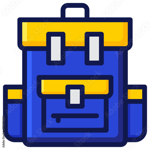 Backpack Filled Line Icon