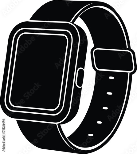 smartwatch with fitness tracker flat vector on whi_processed.eps