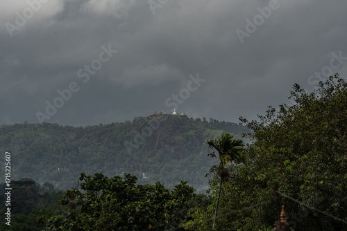 Landscape of mountains in Kandy