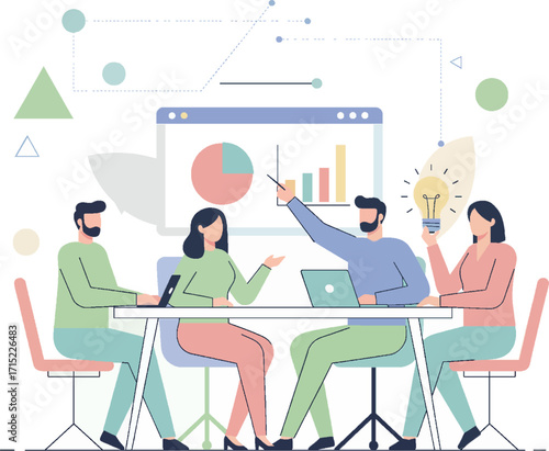meeting worker vector