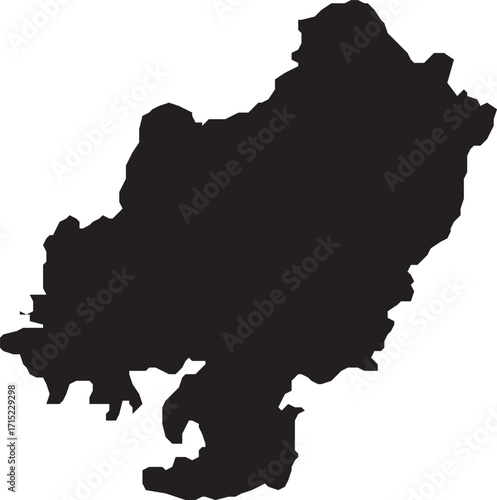 Republic of Tatarstan, Russia Map Silhouette