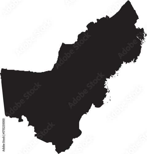  Republic of Karelia, Russia Map Silhouette