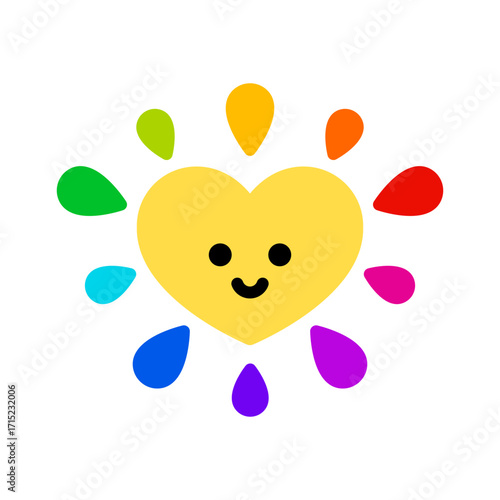 A colorful heart logo symbolizing joy, diversity, and inclusion