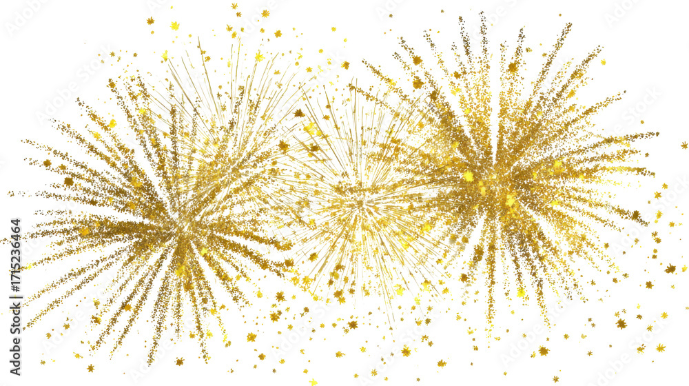 Obraz premium new year fireworks on white background
