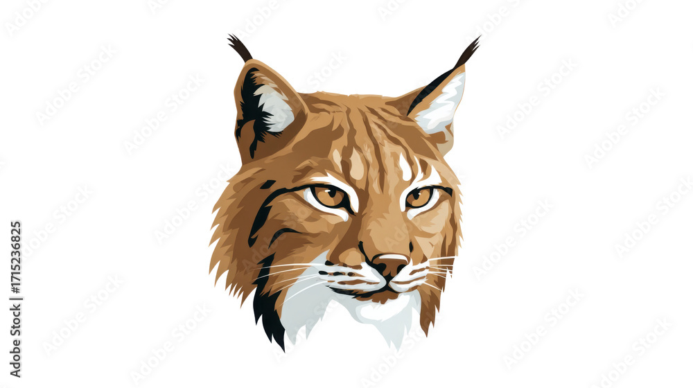 Obraz premium head of a cat logo on white background