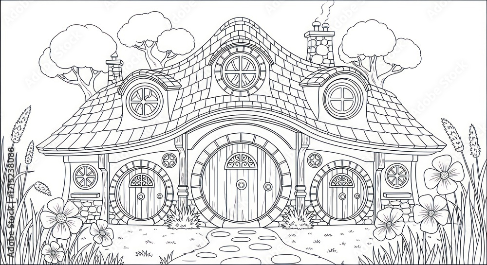 Obraz premium Fantasy house drawing