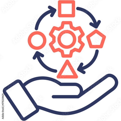 Adaptability line color icon