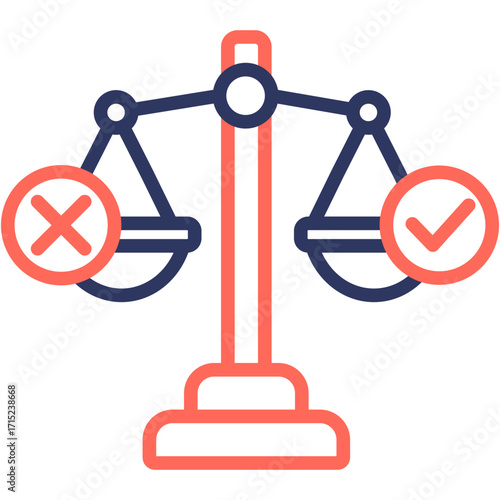 Ethics line color icon