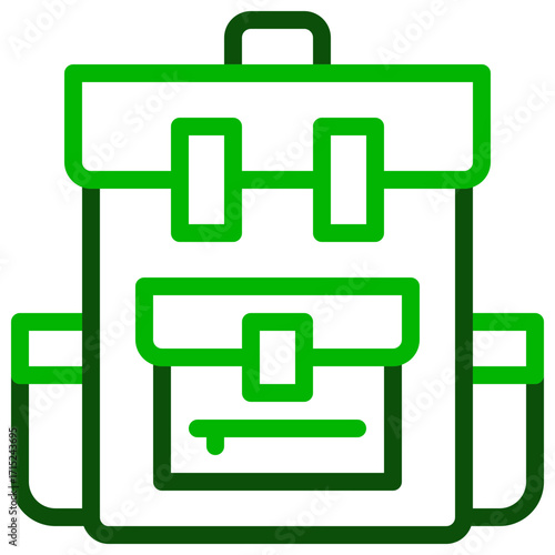Backpack Two Color Icon