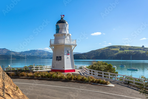 Canvas Print Akaroa, historic wooden lighthouse