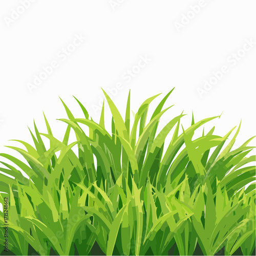 Simple flat vector icon of grass patch, isolated on white, representing eco nature, garden, lawn care, landscaping, farming, and environmental design