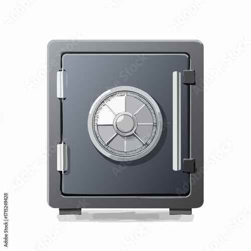 Modern safe box vector icon, secure money storage, banking, finance, and protection design element for apps and infographics