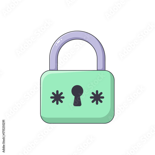 Digital security padlock icon representing robust data protection and privacy, symbolizing restricted access, confidential information, and a secure online experience for users