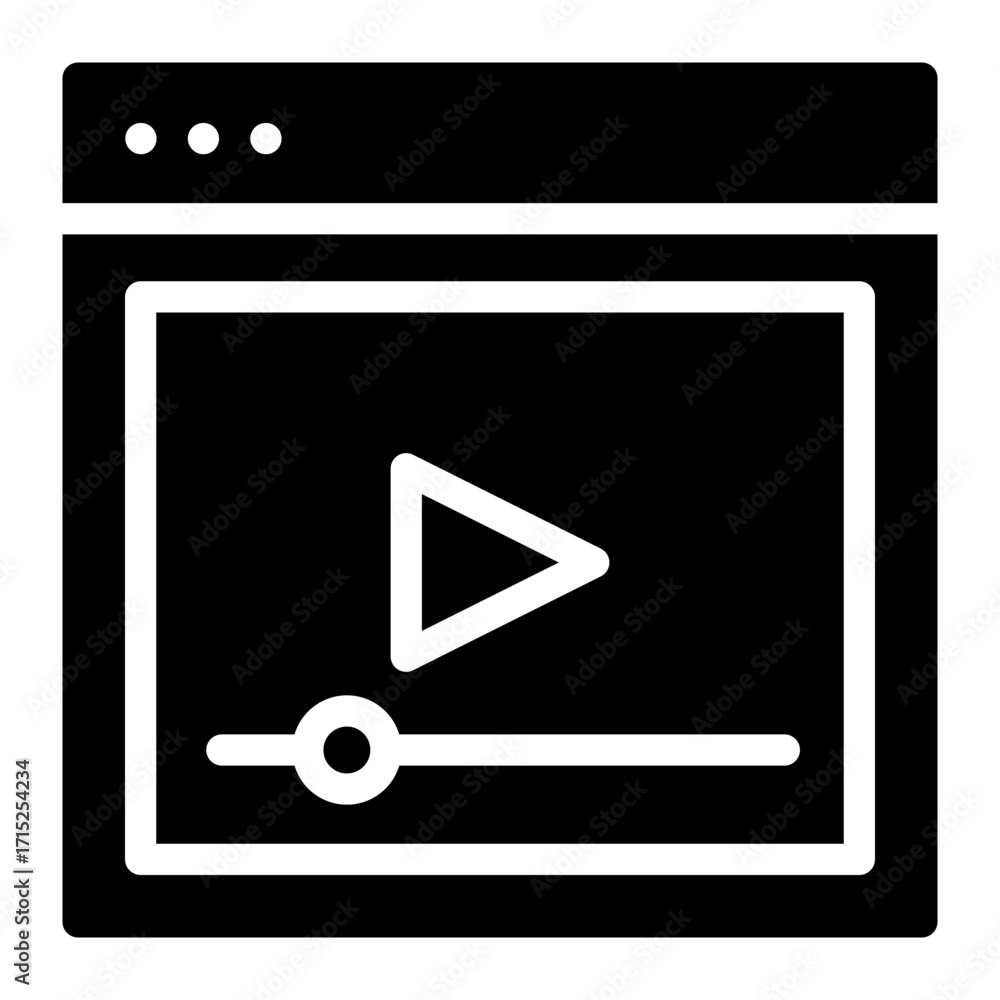 Fototapeta premium video tutorial icon