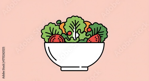 Healthy salad in bowl