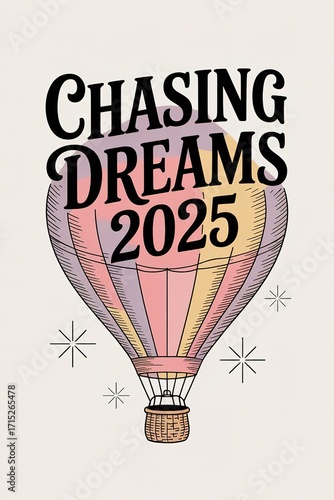 Vintage Hot Air Balloon with 