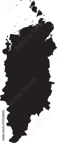 Krasnoyarsk Krai of Russia Map Silhouette