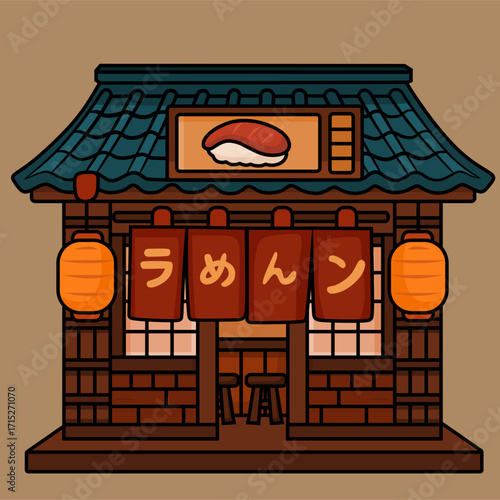 simple traditional Japanese sushi shop