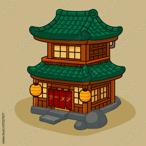 illustration of a traditional Japanese house