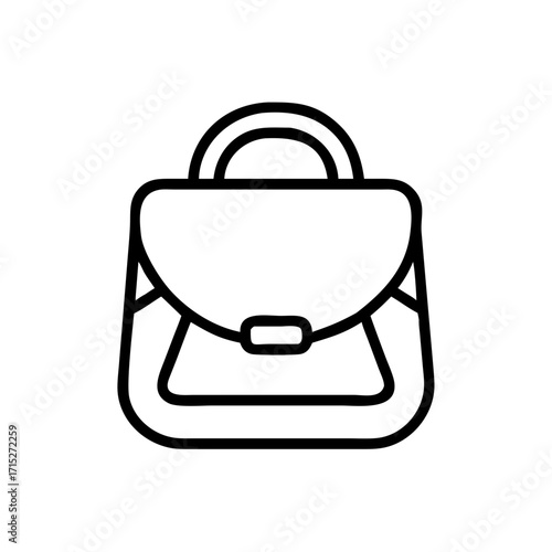Stylish minimalist briefcase icon for business use