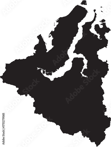 Yamalo-Nenets Autonomous Okrug of Russia Map Silhouette