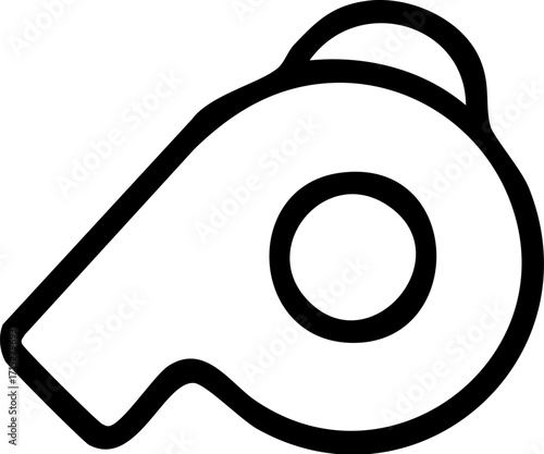 Simple Black and White Whistle.