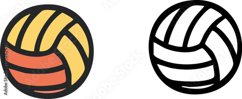 Volleyball Ball Icon Vector Illustration.