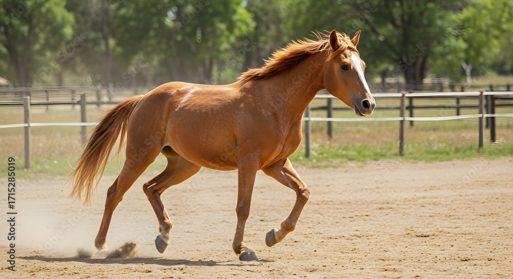 Fototapeta premium Horse running outdoor