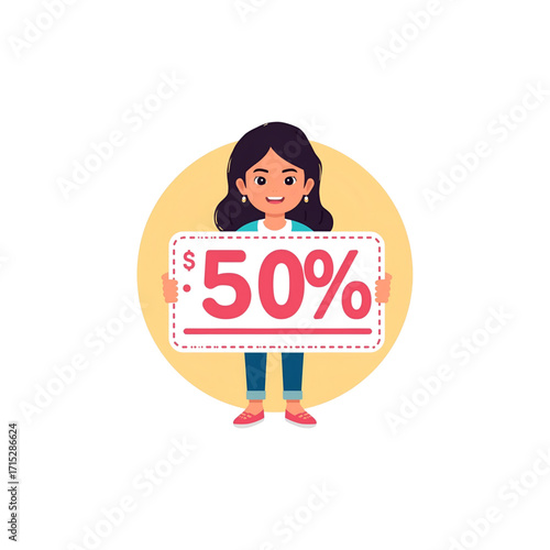 woman holding sign