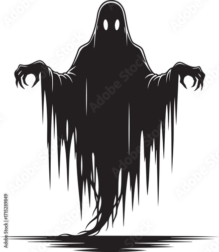 Shadow Phantom: The spectral silhouette of a shadowy phantom floats with an eerie presence, evoking mystery and the uncanny. Evoking chills with every glance.