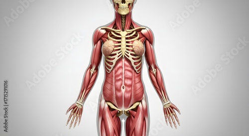 Human muscles and skeletal structure