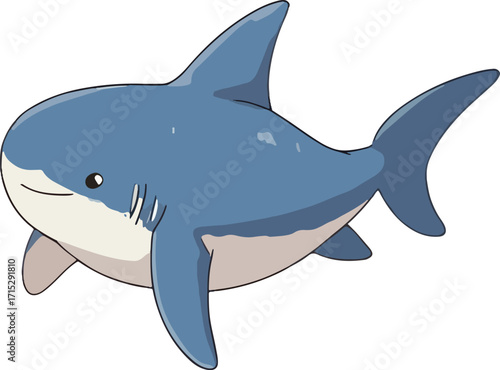 Vector illustration of shark