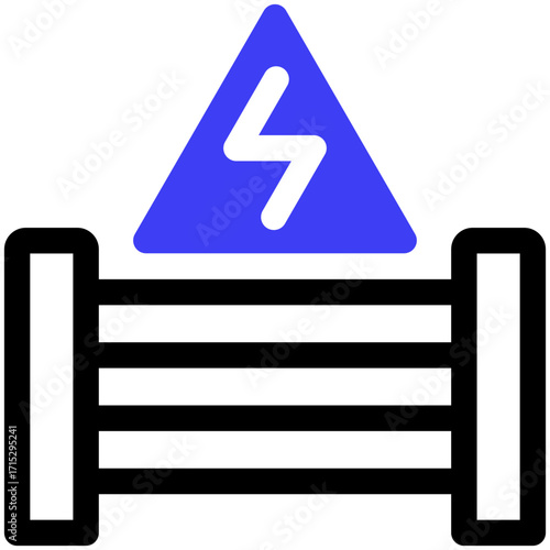 Electric Fence Icon Beekeeping